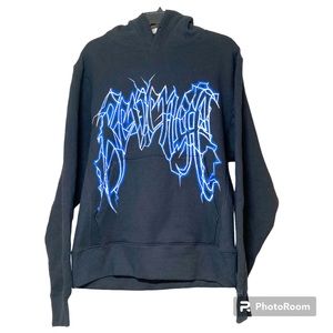 Revenge Hoodie Limited Edition Men’s Medium Authentic Black Cotton Lightning